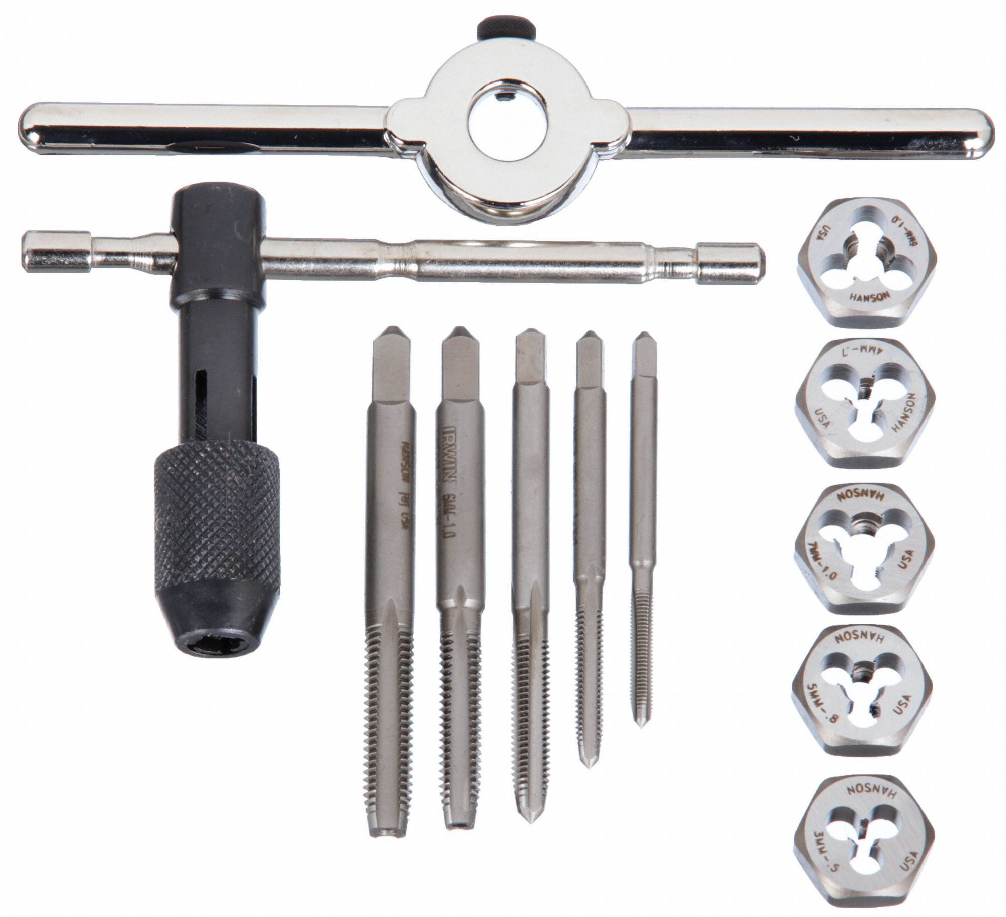 IRWIN HANSON, 12 Pieces, 3-1.50 Min. Tap Thread Size, Tap and Die 