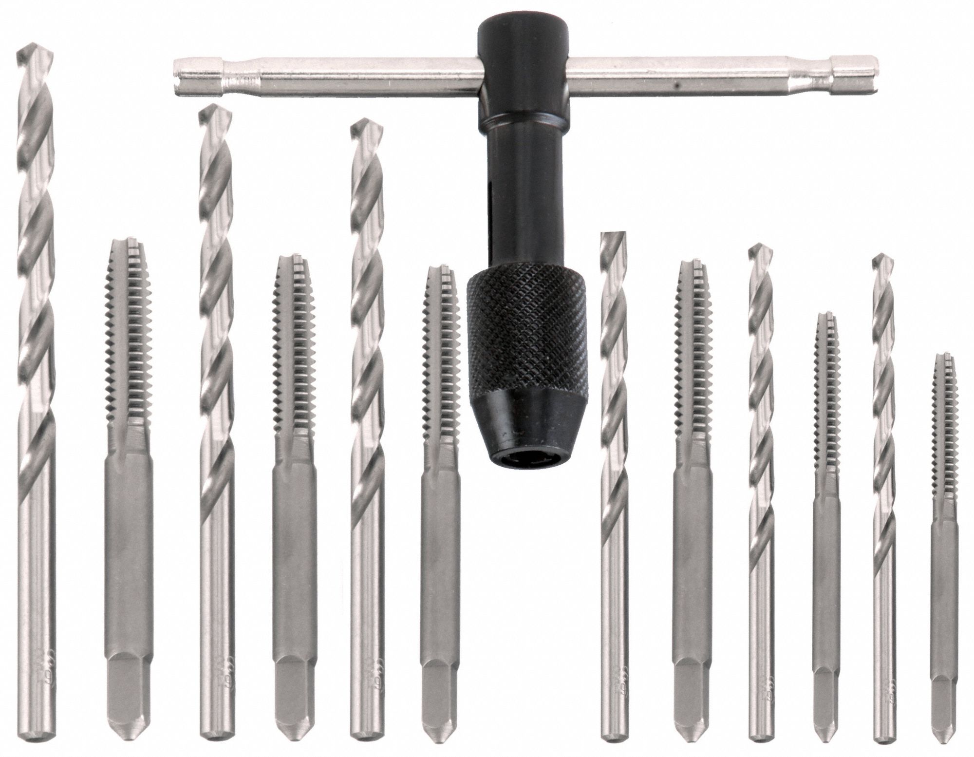 IRWIN HANSON, 13 Pieces, #4-40 Smallest Thread Size, Drill Bit and Tap