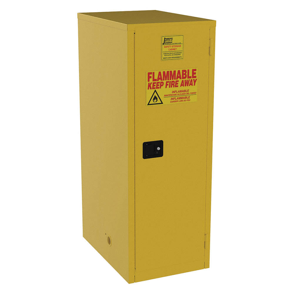 Jamco 60 Gal Flammable Cabinet Self Closing Safety Cabinet Door