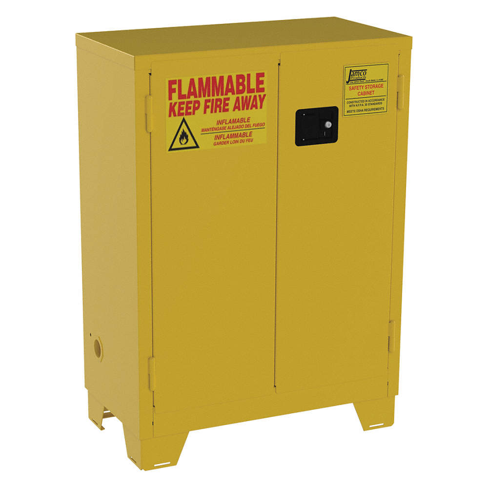 Jamco 28 Gal Flammable Cabinet Self Closing Safety Cabinet Door
