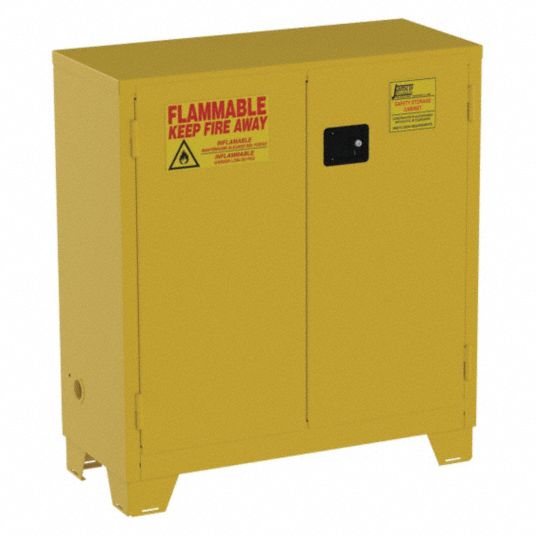 Std with Legs, 30 gal, Flammables Safety Cabinet - 19T287|FS30YP - Grainger