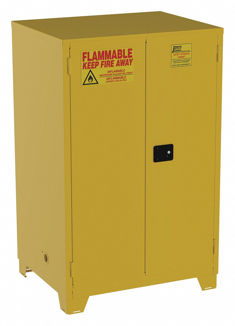 CABINET,YELLOW,SELF-CLOSING,90 GAL