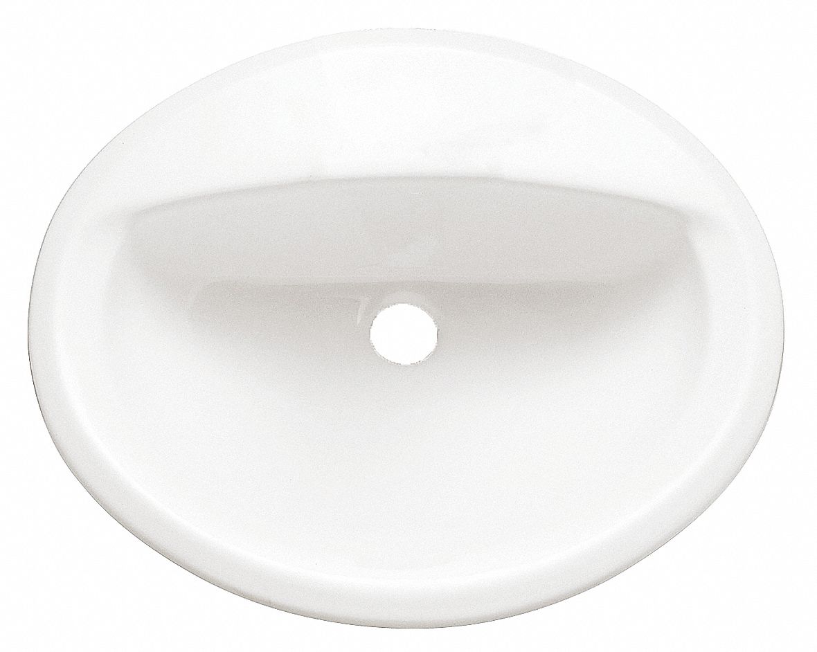 COUNTERTOP SINK: AMERICAN STD, AQUALYN, WHITE, VITREOUS CHINA, 17 ⅜ IN OVERALL LG