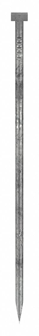 Straight Finish Nails, 2 1/2" L, PK2000: Finishing Nails, T Head, Smooth, Steel, Glue, 2, 000 PK