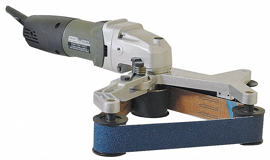 Pipe Surface Polisher: 1 1/2 in x 30 in Belt Size, 8 A Amps @ 120V, 6 ft Cord