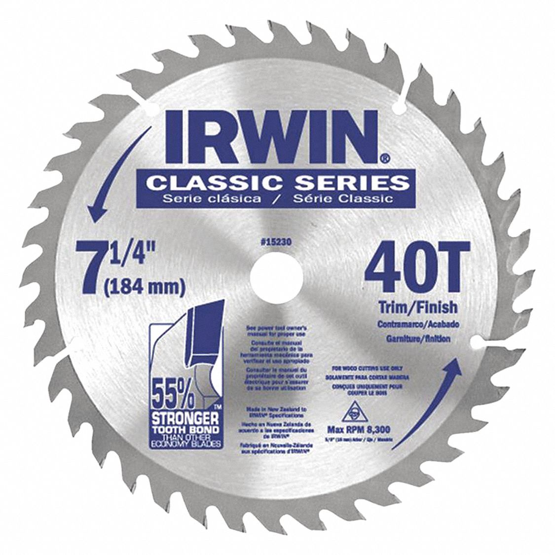 CIRCULAR SAW BLADE,7 1/4 IN BLADE