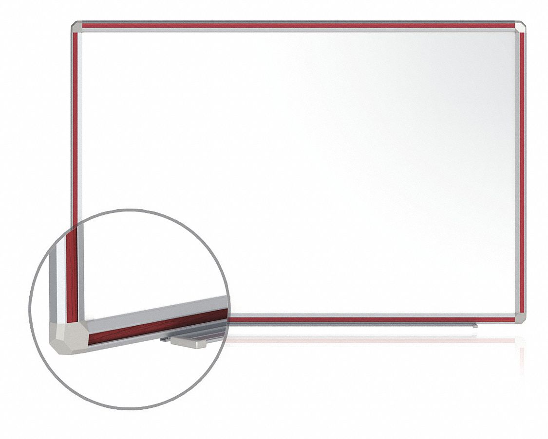 Wall Mounted, 36 in Dry Erase Ht, Dry Erase Board 19TP55DFMCH34
