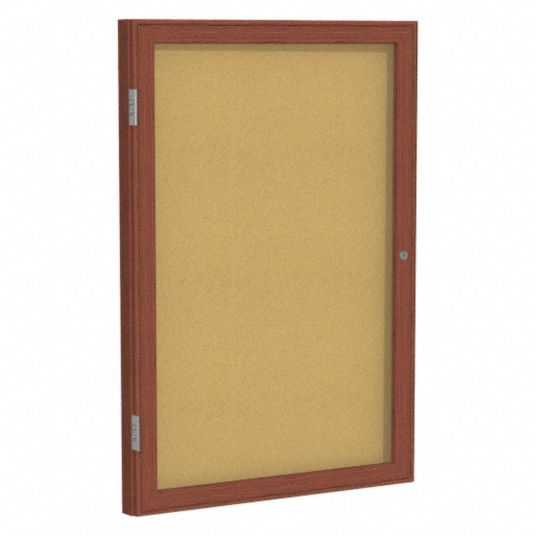 GHENT, Cork, 24 in Wd, Enclosed Bulletin Board - 8WTU0|PW13624K - Grainger