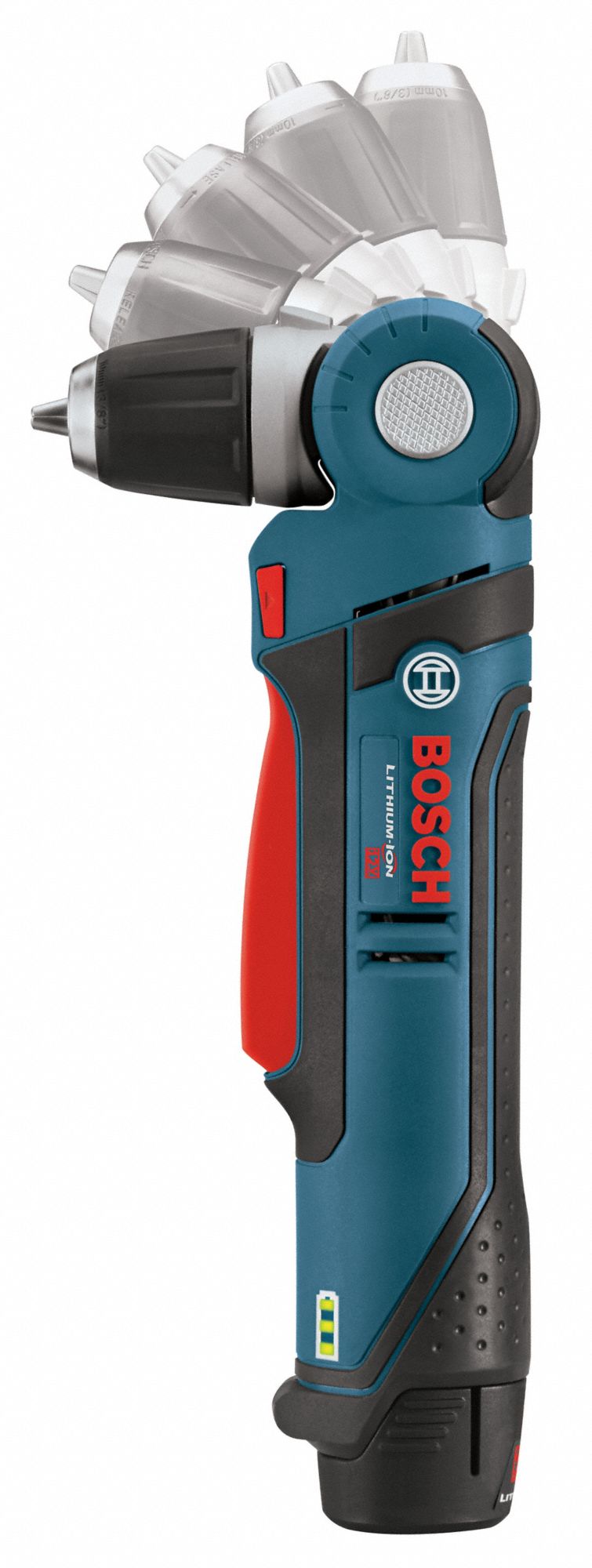 BOSCH Cordless Right Angle Drill Kit, Cordless, 0 inlb to 115 inlb, 3