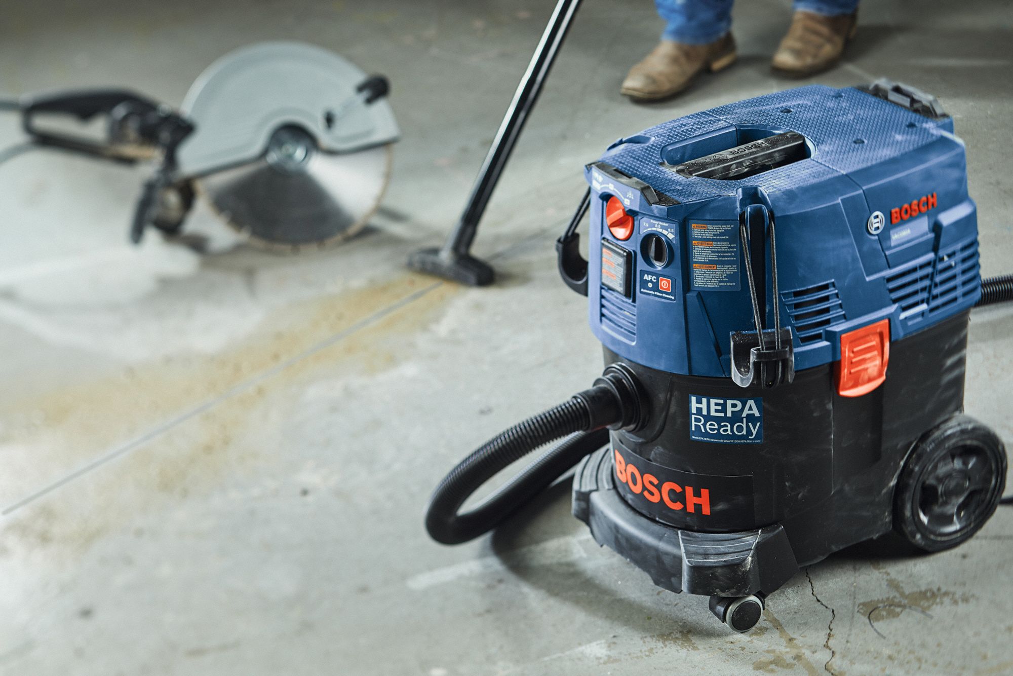 BOSCH Dust Extractor, 9 gal Tank Size, 150 cfm, 1 3/8 in Vacuum Hose