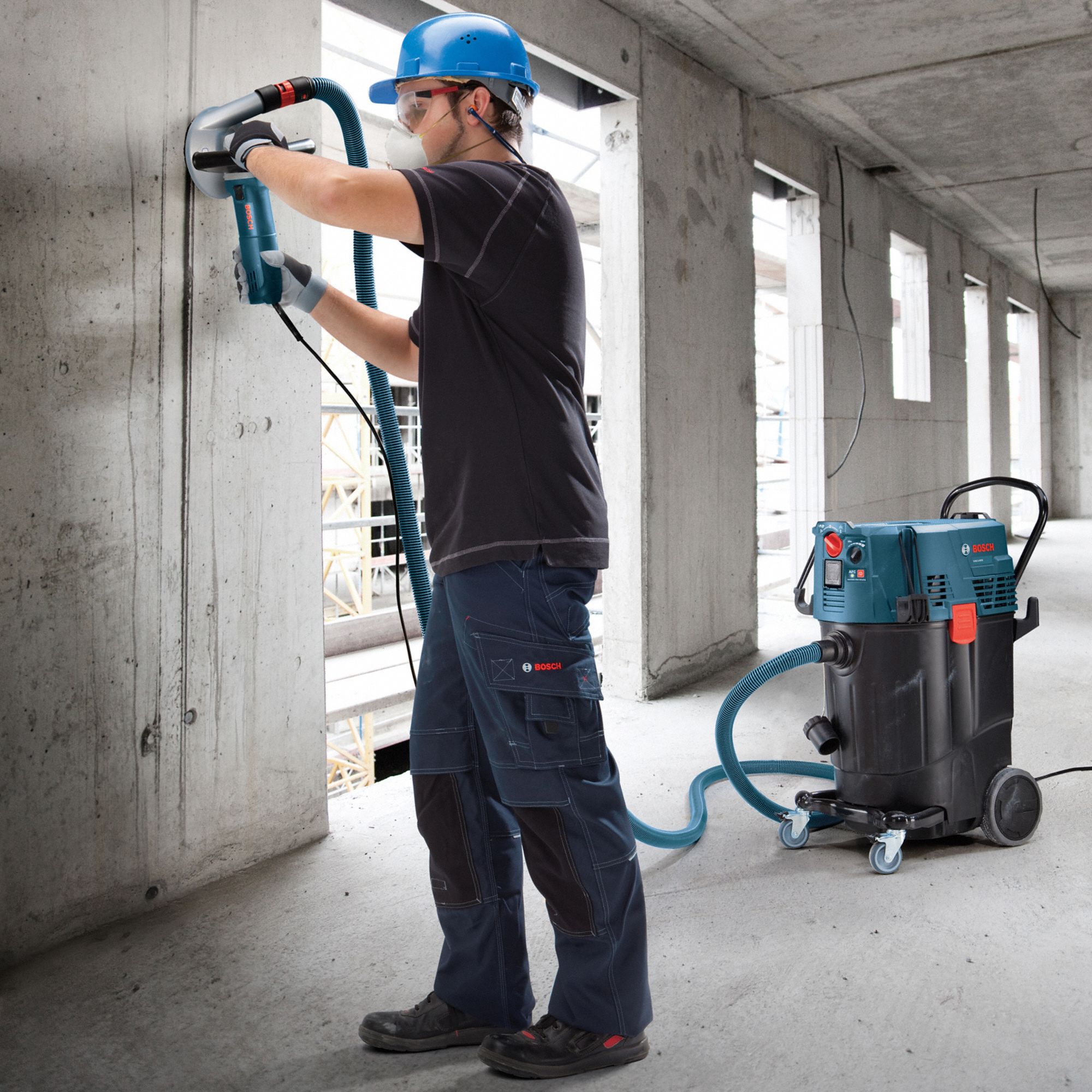 BOSCH Wet/Dry Vacuum, 14 gal Tank Size 19TT55VAC140A Grainger