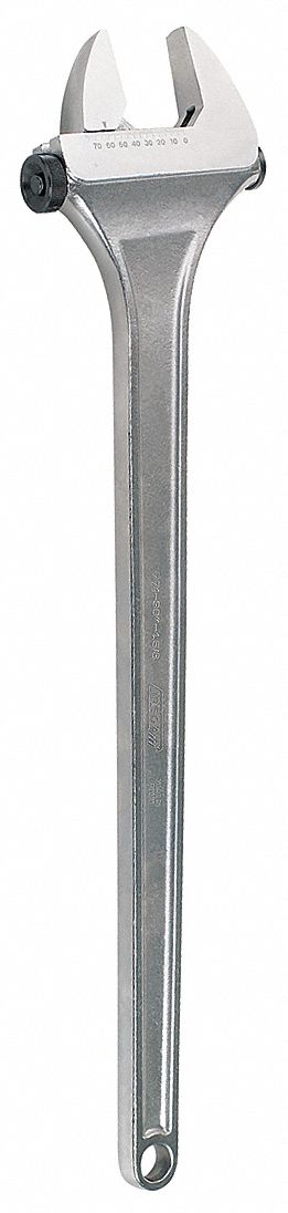 ADJ. WRENCH,30IN,3IN CAP.,CHROME