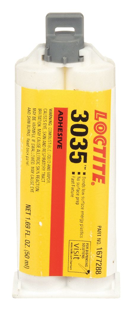 ACRYLIC ADHESIVE, AA 3035, AMBIENT CURED, 50 ML, DUAL-CARTRIDGE, YELLOW, GEL