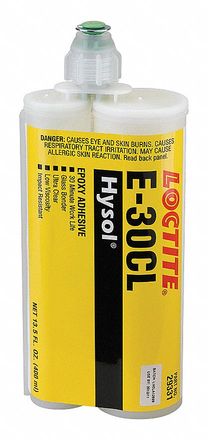 EPOXY ADHESIVE, E-30CL, AMBIENT CURED, 400 ML, DUAL-CARTRIDGE, CLEAR, THICK LIQUID