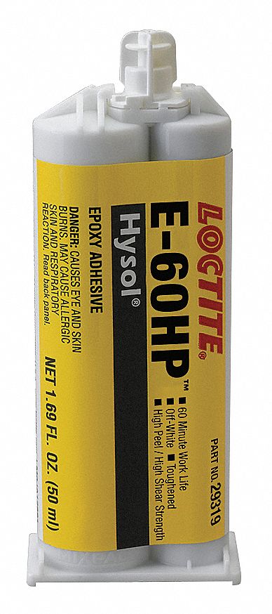 EPOXY ADHESIVE, E-60HP, AMBIENT CURED, 50 ML, DUAL-CARTRIDGE, OFF-WHITE, THICK LIQUID