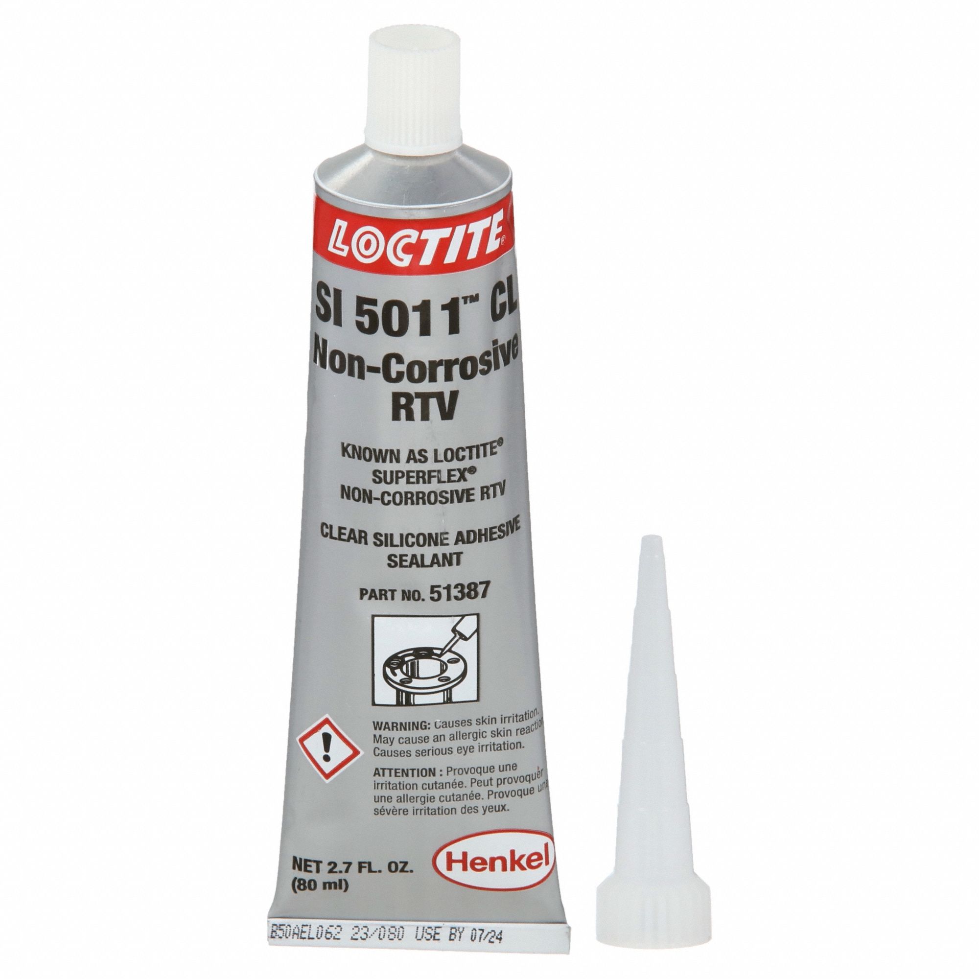 LOCTITE, SI 5011 CL, Clear, Silicone Sealant 19TT93234323 Grainger