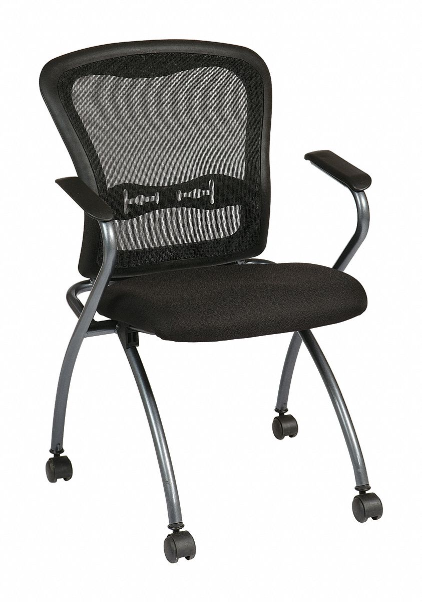 19TX41 - Chair Folding Fabric/Metal Coal PK2