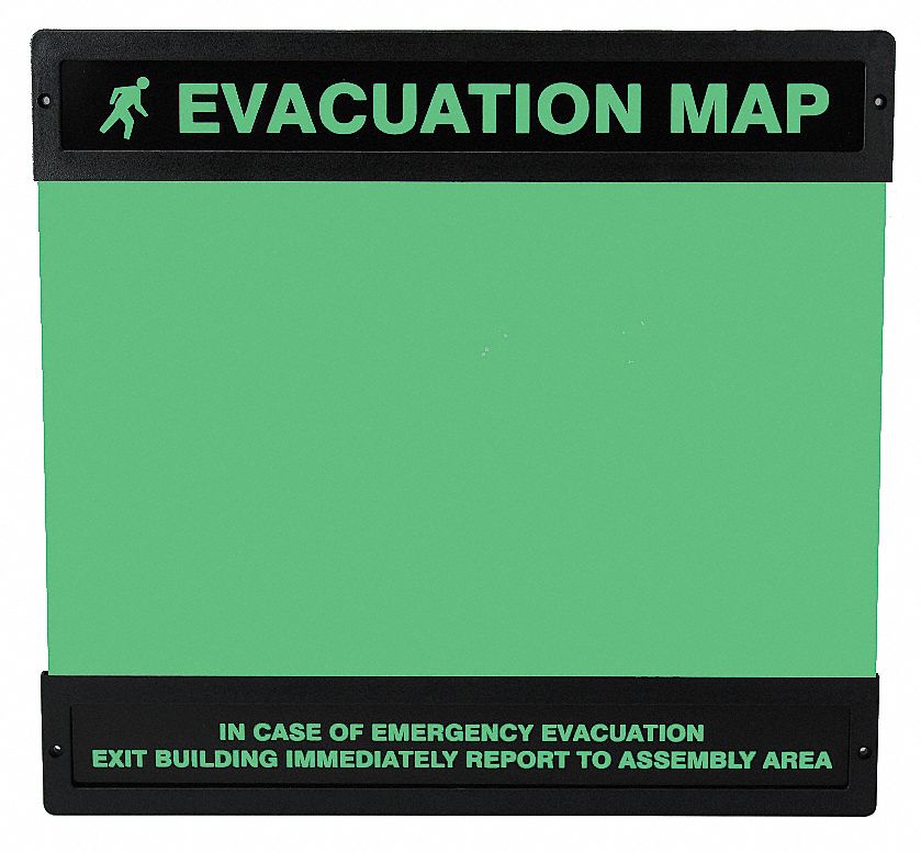 EVACUATION MAP HOLDER,11 IN. X 17 IN.