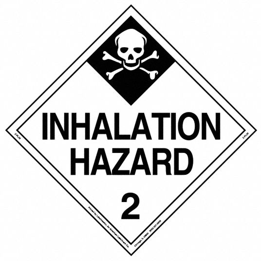 Inhalation Hazard, 10 3/4 in Label Wd, DOT Container Placard - 19TZ83 ...