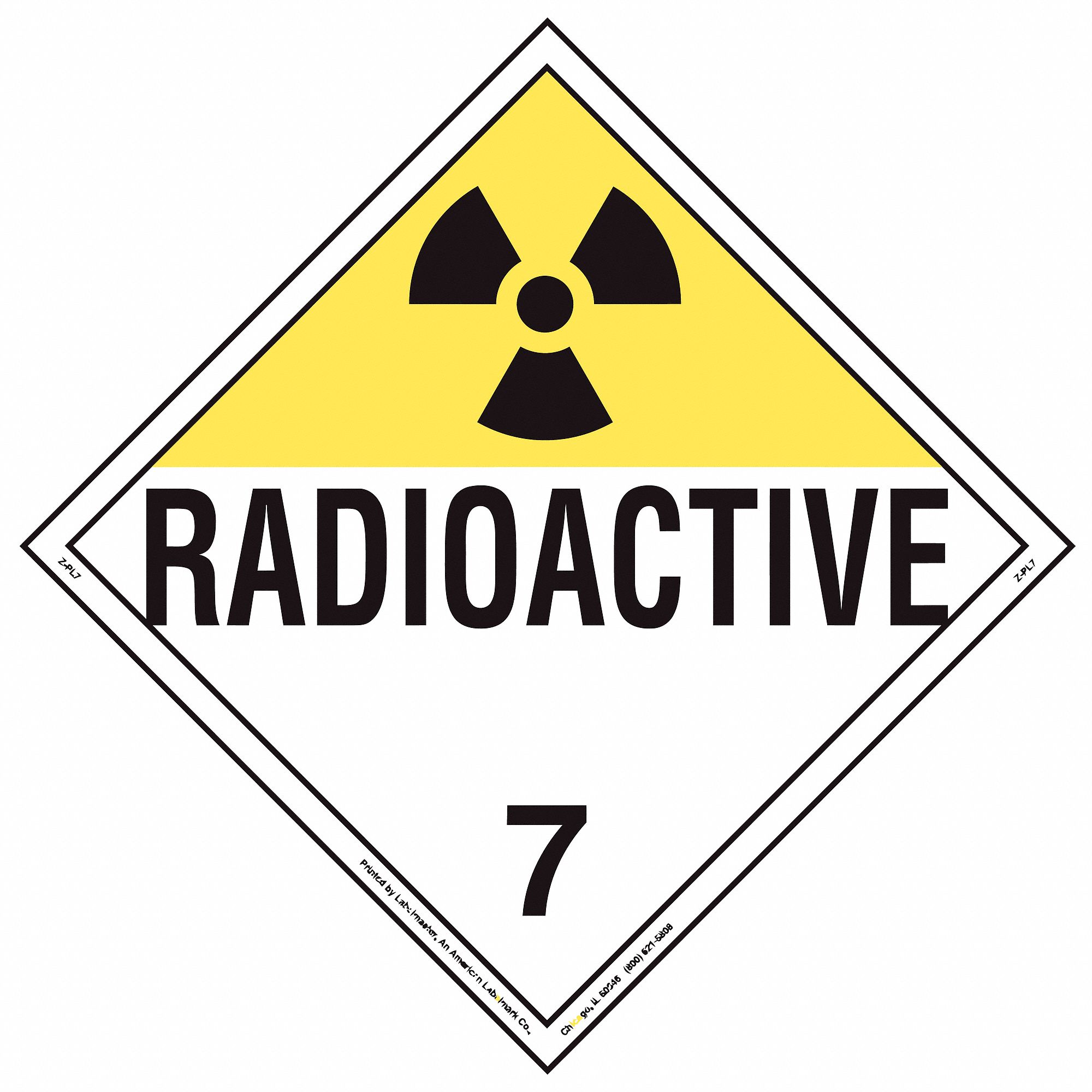 Labelmaster Dot Container Placard Radioactive In Label Wd