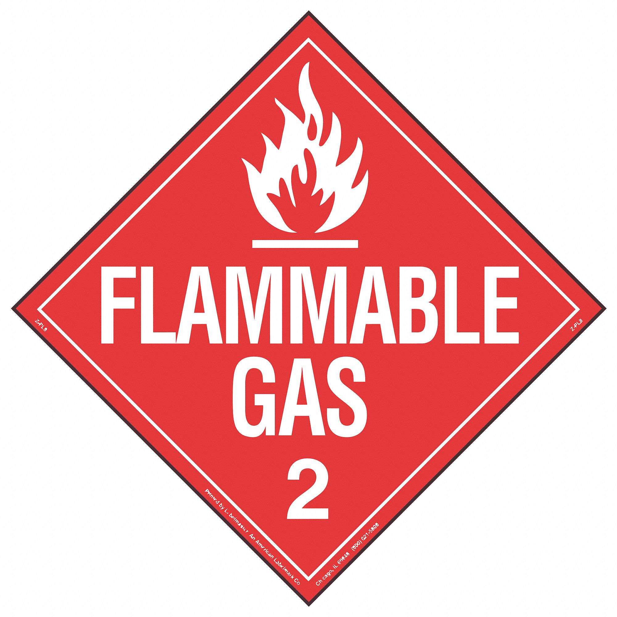 placard hazardous gases grainger