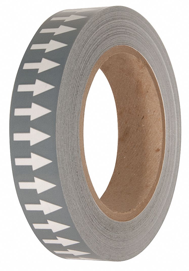 19UC33 - Arrow Tape Gray/White 1 in W 108 ft L