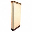 Corner Guard, PVC, 48 in Height, 3 in Width, 0.1 in Thickness, Beige