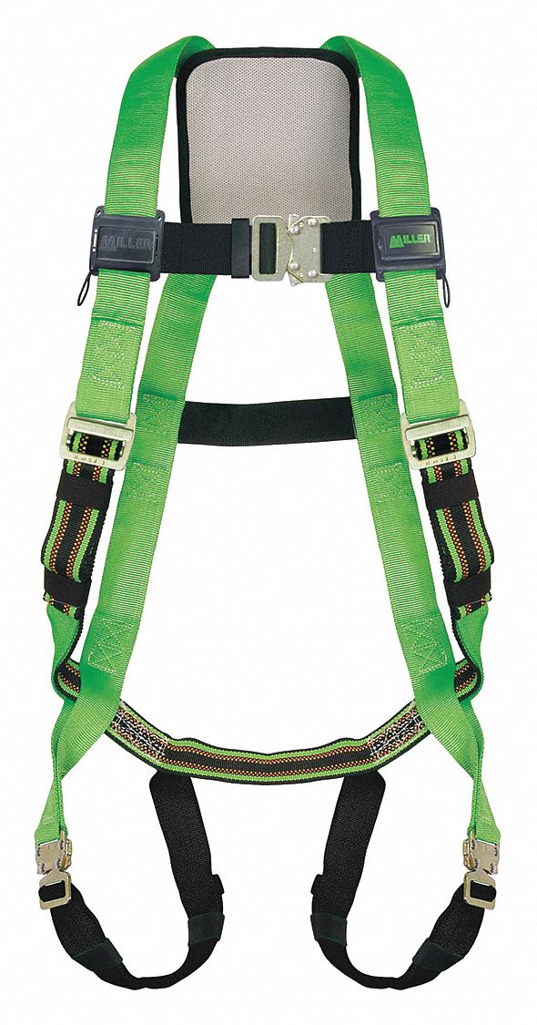 HONEYWELL MILLER Full Body Harness, 400 lb, Green 3XL 19Y421P950QC