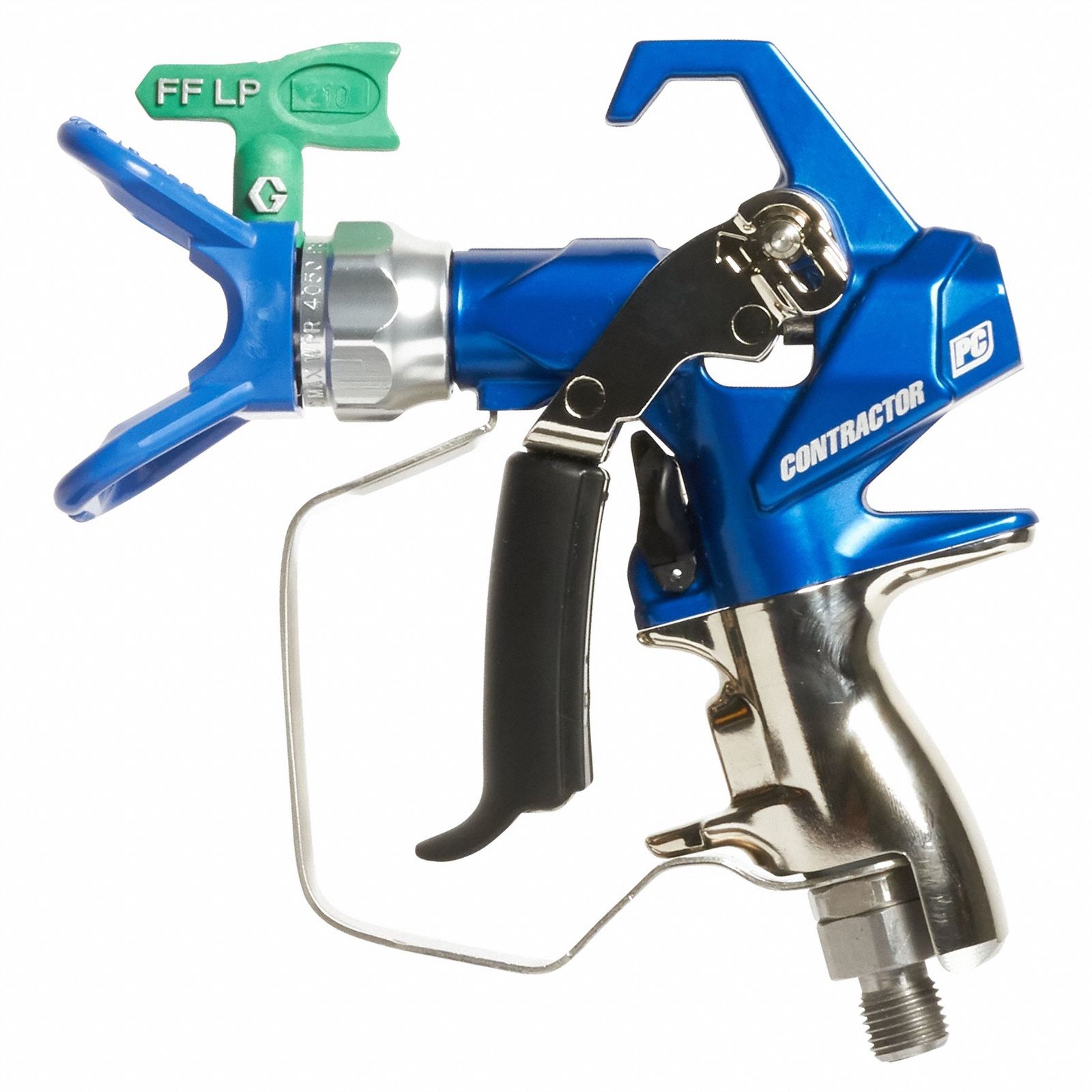 Spray Gun: Airless, 4 in to 4 in, 1/4 in Air Inlet Size, Coatings/Enamels/Lacquers/Stains