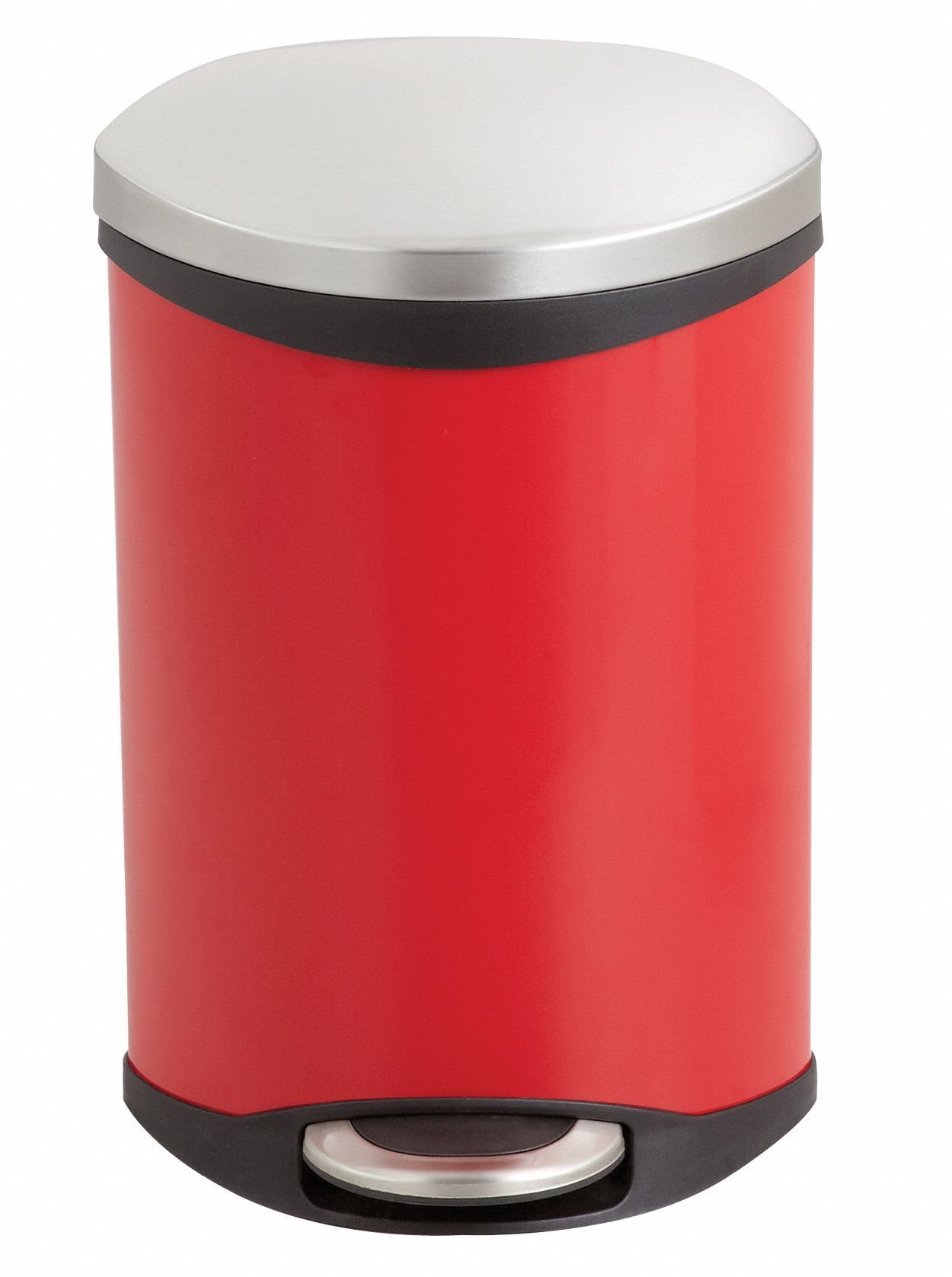 SAFCO Wastebasket, Elliptical, 3 gal., Red 19YA429901RD Grainger