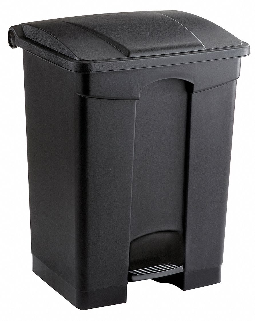 SAFCO, Rectangular, Flat Top, Trash Can 19YA499922BL Grainger