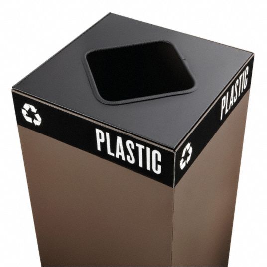 SAFCO, Black, 25 gal Capacity, Recycling Container Top - 19YA64|2989BL ...