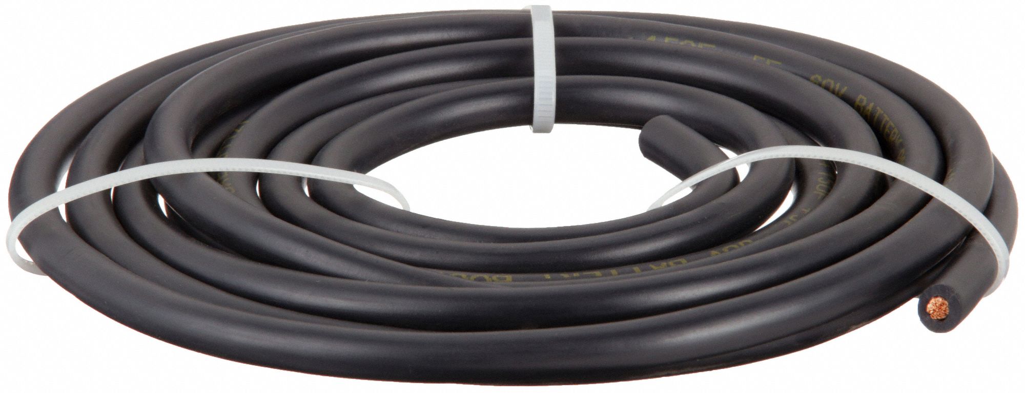 BATTERY JUMPER CABLE, 8 GAUGE, 120 IN CABLE L, BLACK, 24 AMP MAX CURRENT