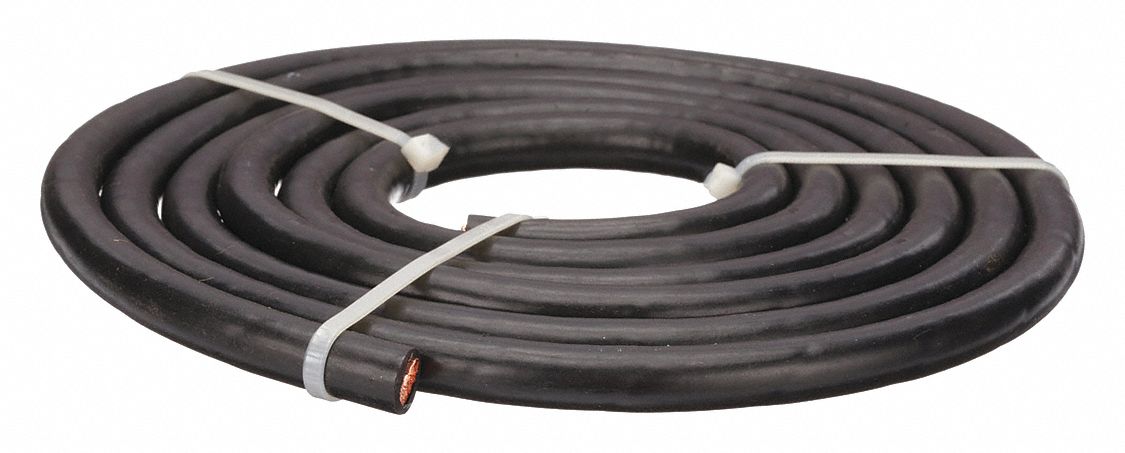 BATTERY JUMPER CABLE, 2/0 GA, 120 IN CABLE L, BLACK, 190 AMP MAX CURRENT
