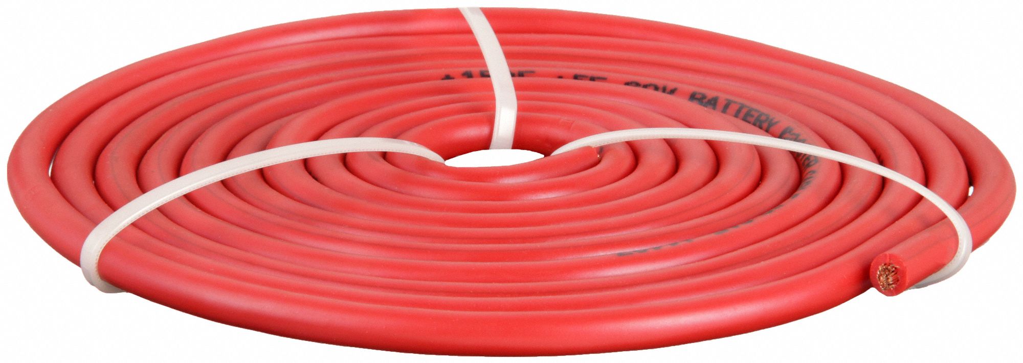 Battery Jumper Cable: 8 ga, 120 in Cable Lg, Red, 24 A Max Current