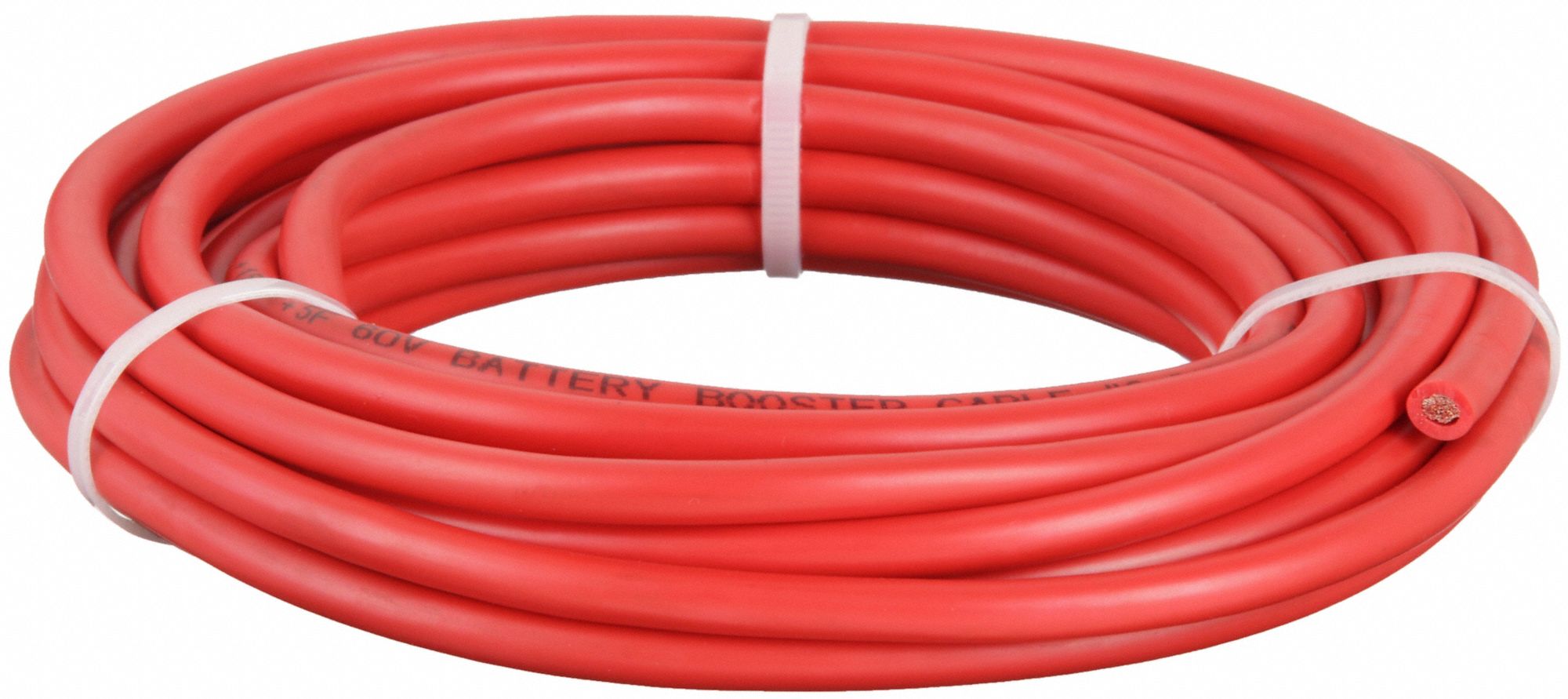 Battery Jumper Cable: 8 ga, 300 in Cable Lg, Red, 24 A Max Current