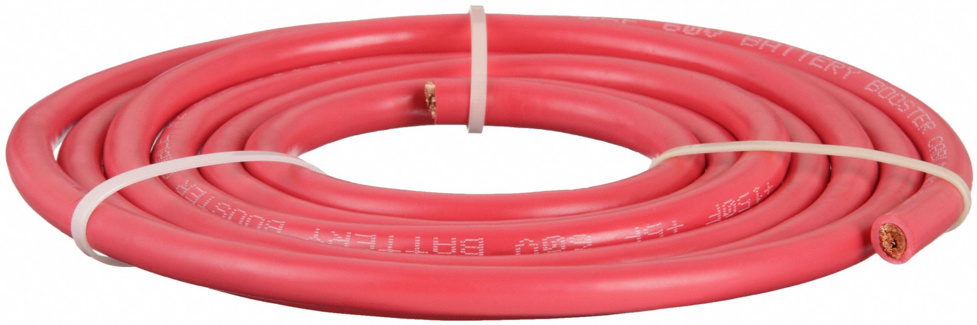 Battery Jumper Cable: 2 ga, 120 in Cable Lg, Red, 94 A Max Current