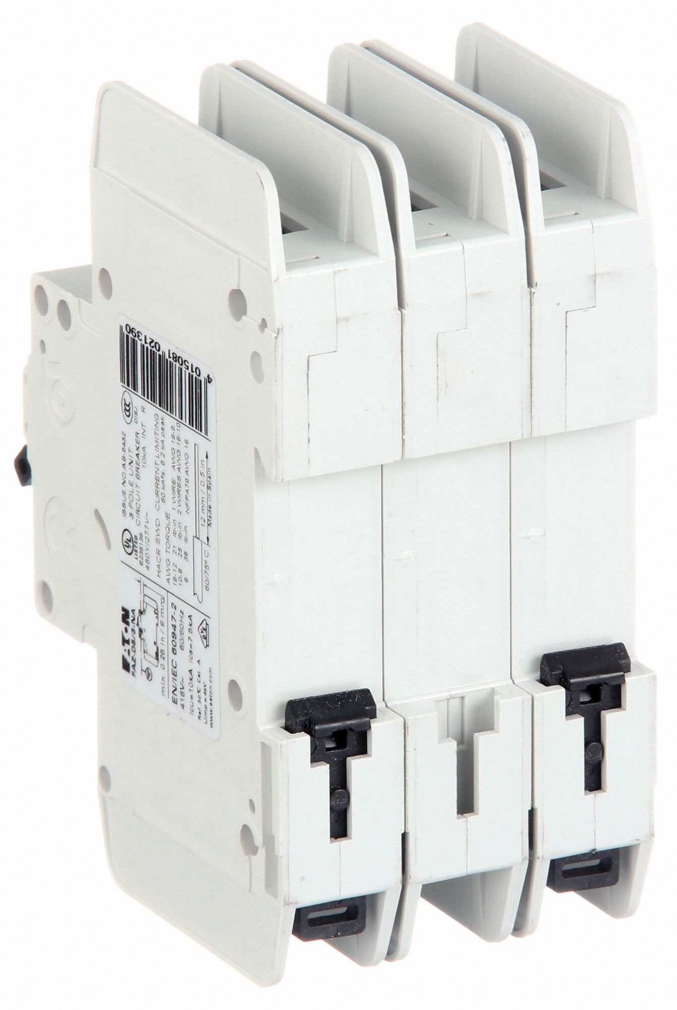 EATON IEC Miniature Circuit Breaker, Amps 5 A, Curve Type D, AC Voltage