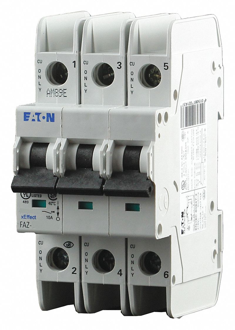 EATON IEC Miniature Circuit Breaker, Amps 40 A, Curve Type D, AC