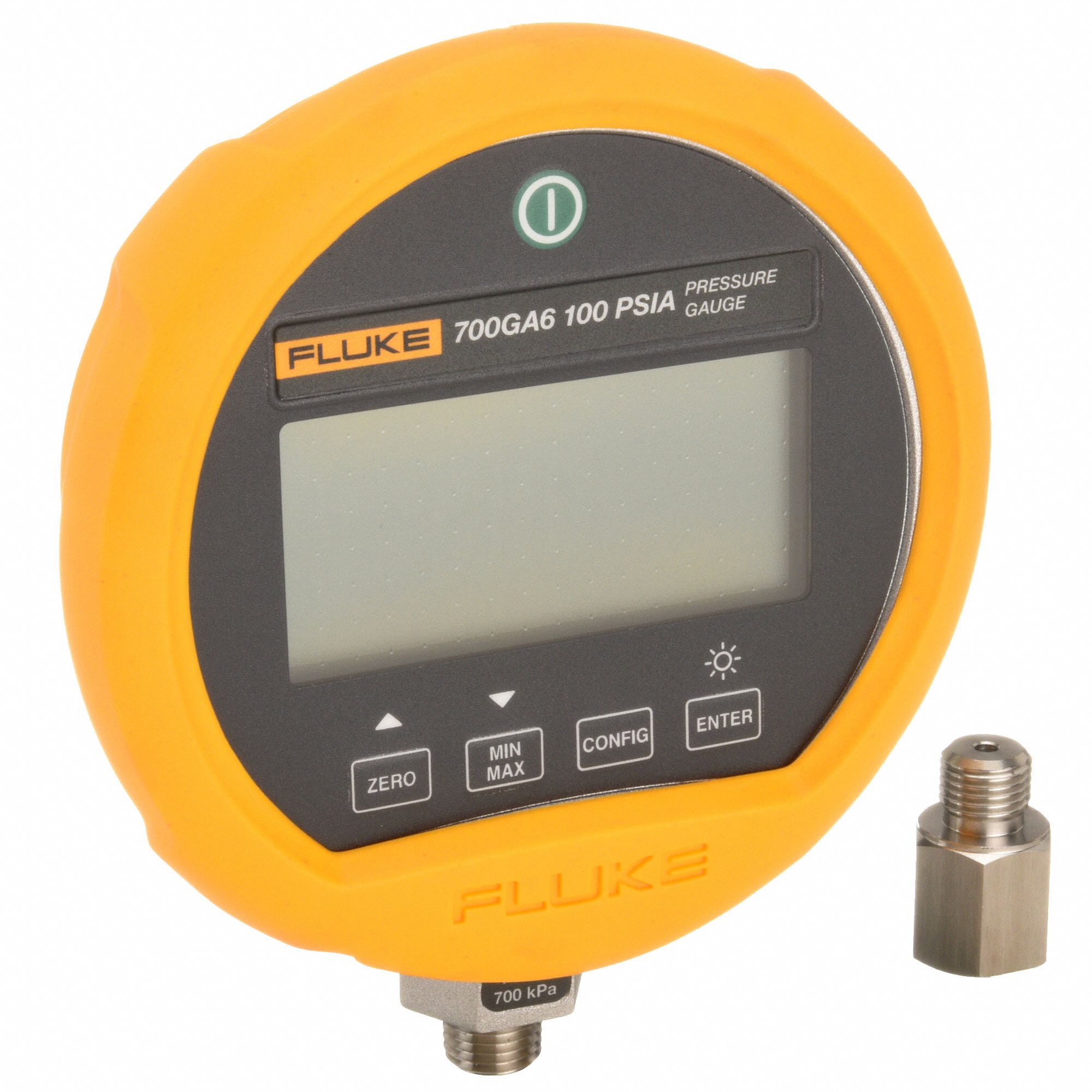 FLUKE 0 to 100 psi Digital Pressure Gauge, 3 3/4 in Dial, 1/4 in MNPT