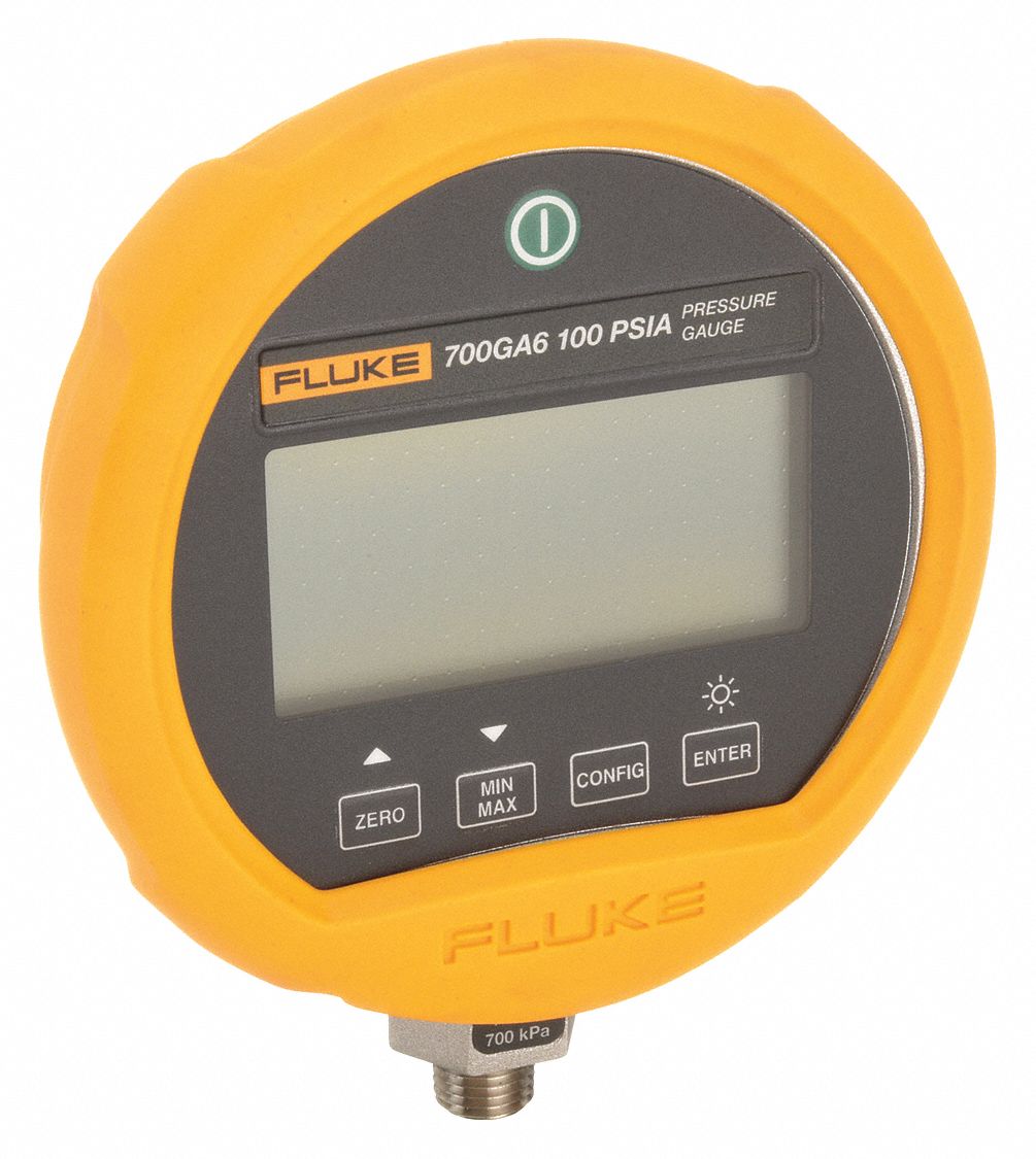 DIGITAL TEST PRESSURE GAUGE, CALIBRATOR PRESSURE GAUGE, 0 PSI TO 30 PSI, INCLUDED, BOTTOM