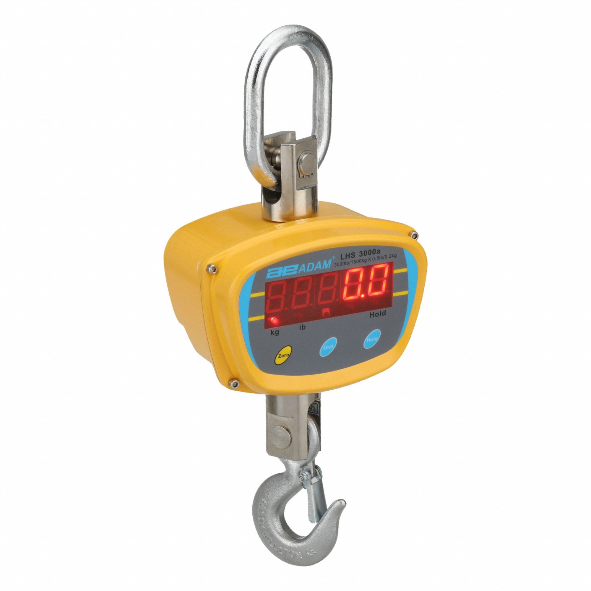 Crane Scale: 1, 500 kg_3, 000 lb Capacity, 0.2kg/0.5 lb, CE/FCC/UL, Digital