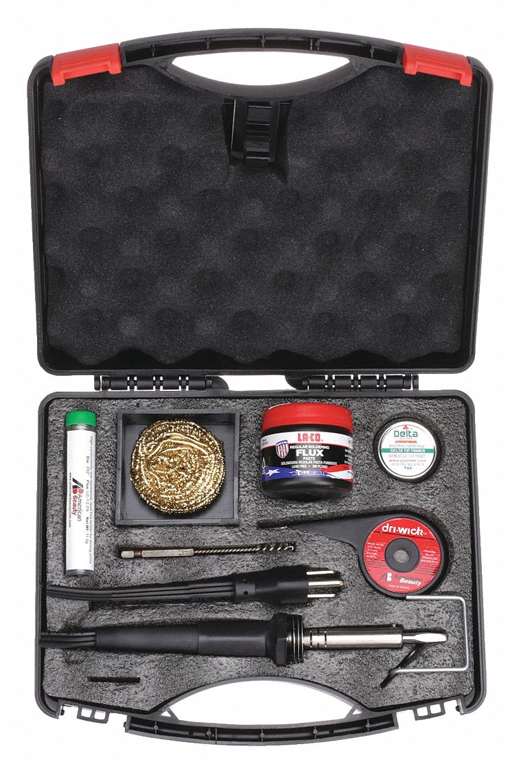 Soldering Kit: 50 W, 1, 050°F, Screwdriver Tip, 0.16 in Tip Wd, Soldering Iron Kit