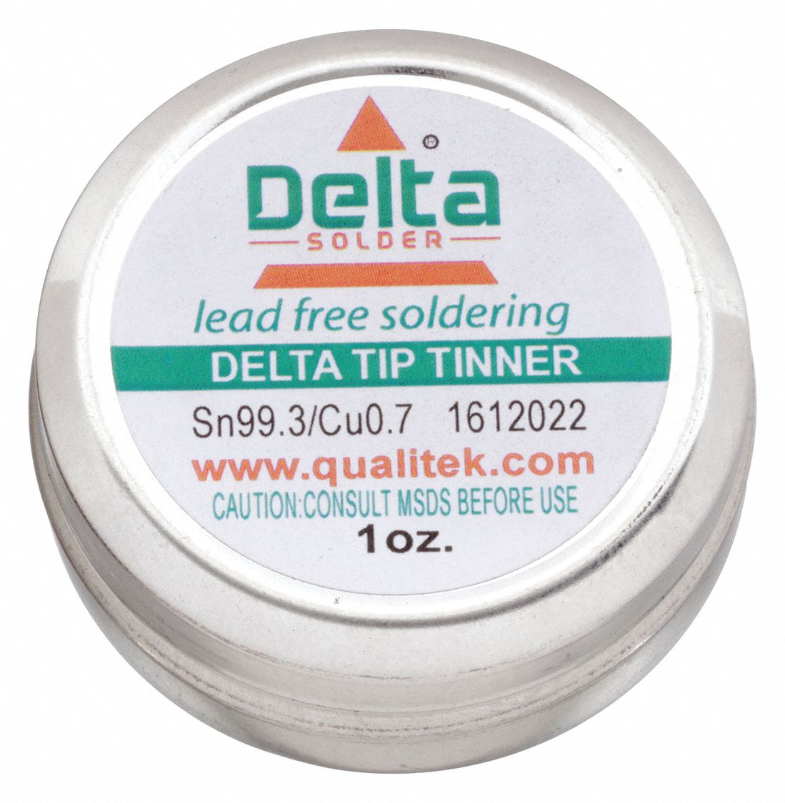 SOLDERING IRON TIP TINNER, 1½ IN WIDTH X 1½ IN D X ¾ IN H, 1 OZ, SILVER