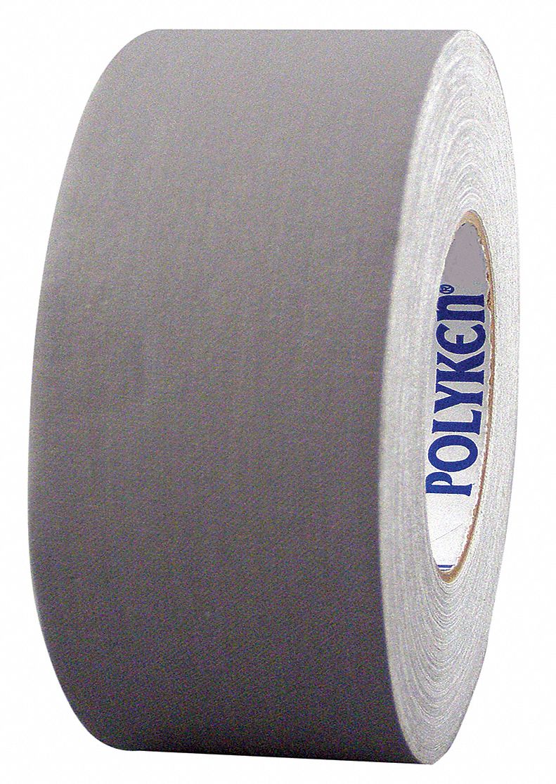 GAFFER'S TAPE, GREY, 4 IN X 55 YD, 11.5 MIL, VINYL COATED CLOTH BACKING, RUBBER ADHESIVE