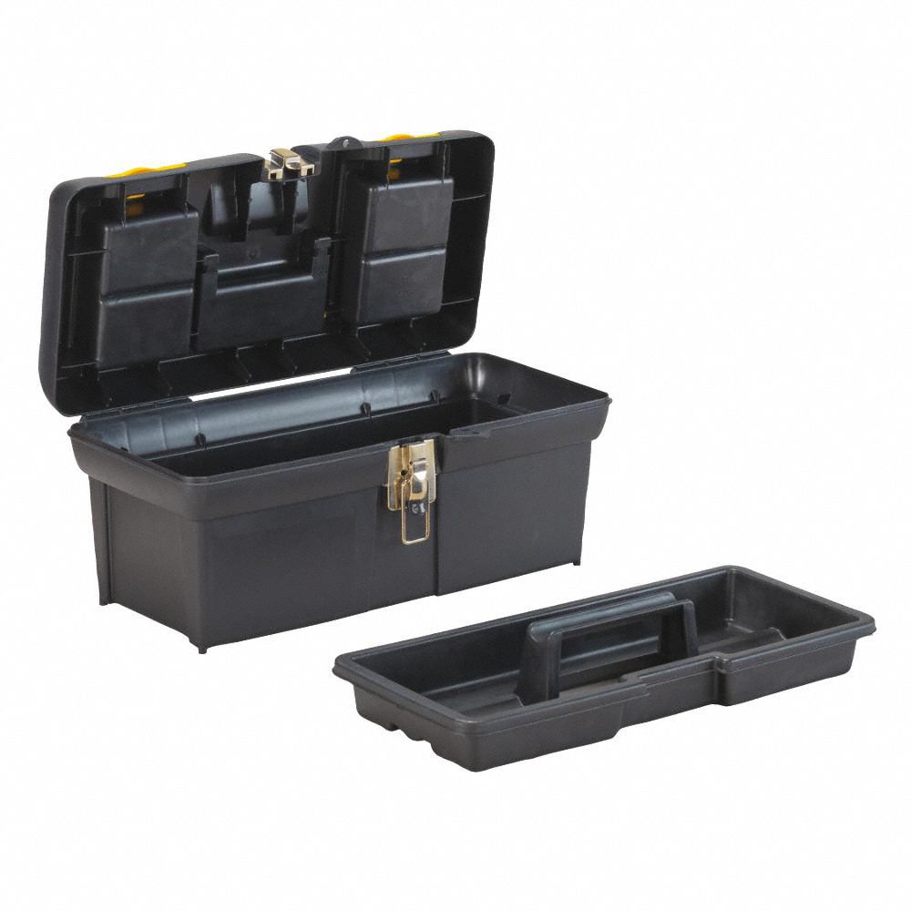 STANLEY Tool Box: 16 in Overall Wd, 8 in Overall Dp, 7 in Overall Ht ...