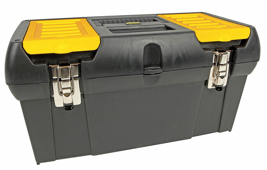 STANLEY Plastic Portable Tool Box, 10 7/8 in Overall Height, 23 1/2 in