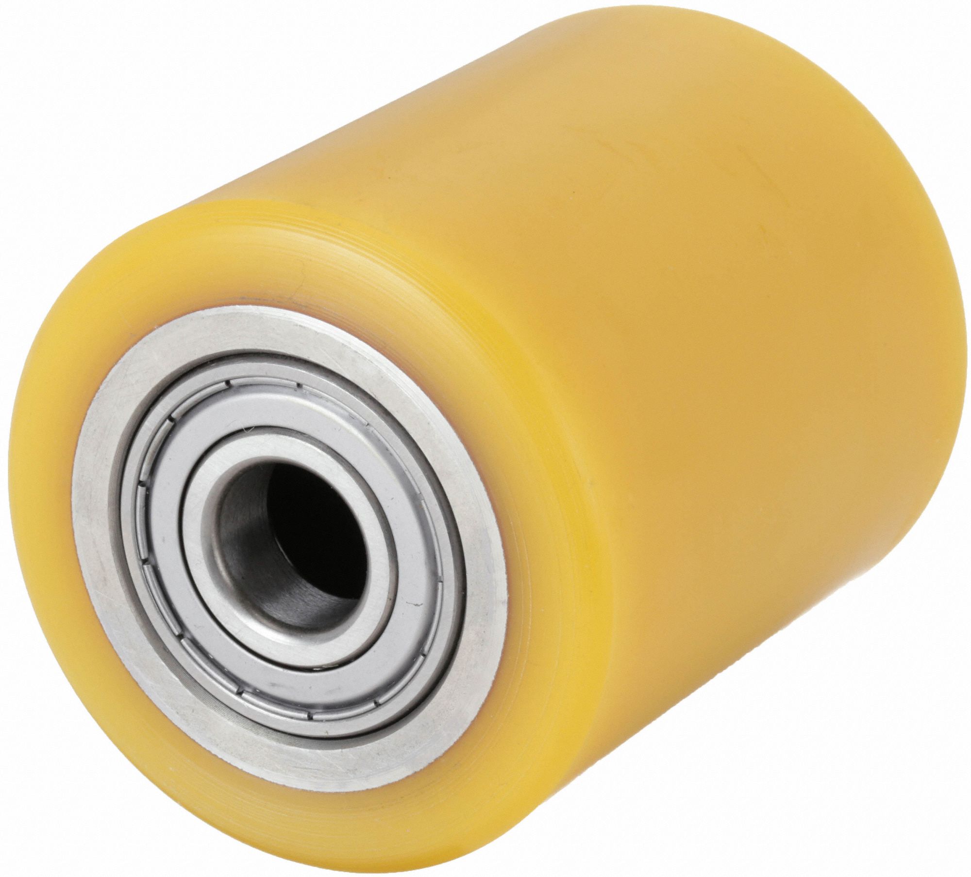 POLYURETHANE TREAD ON STEEL CORE WHEEL FOR PALLET JACKS, 3¼ IN WHEEL DIAMETER, YELLOW