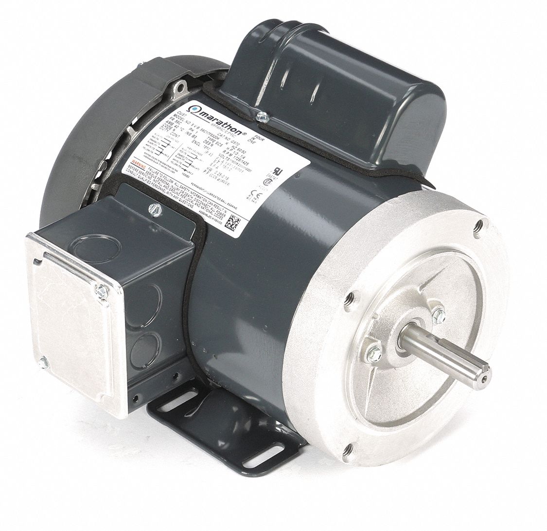 GENERAL PURPOSE MOTOR, TOTALLY ENCLOSED FAN-COOLED, RIGID BASE MOUNT, 1/3 HP, BALL