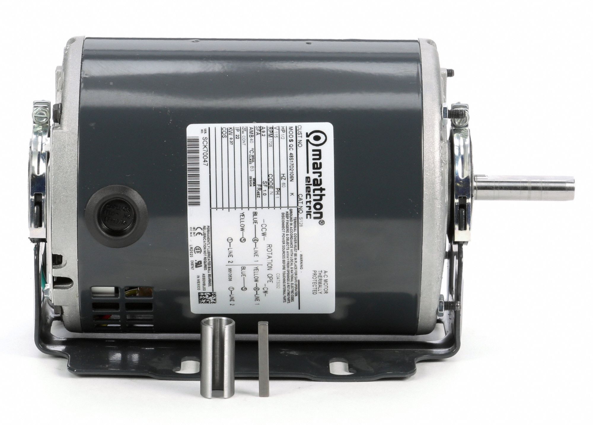MARATHON MOTORS General Purpose Motor Open Dripproof, Cradle Base
